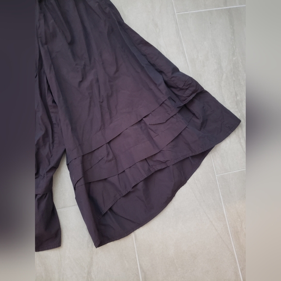 NWOT Krista Larson Taffeta Ruffle Wide Leg Pants One Size - Picture 3 of 12